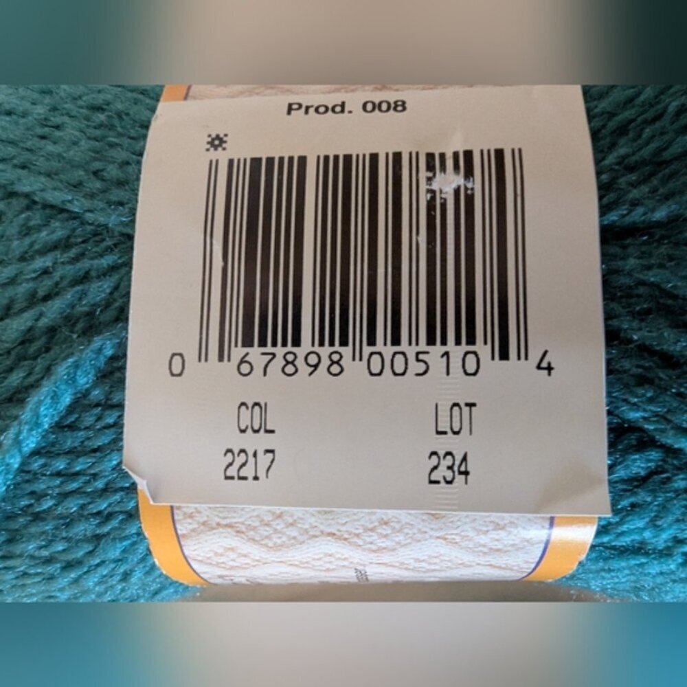 Patons Astra Vintage Yarn lot 4x 50g (1 3/4 oz) Skiens Teal Green/Blue - Picture 4 of 7
